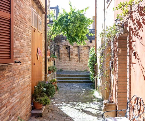 Quiet street of Le Corti
